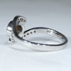 Natural Australian Boulder Opal and Diamond 14K White Gold Ring Size - 6.5 US Code  EJ79