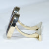 Gold Opal Cufflinks Side View