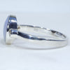 Australian Solid Boulder Opal and Diamond Silver Ring - Size 7.25 Code RM11