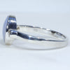 Australian Solid Boulder Opal and Diamond Silver Ring - Size 7.25 Code RM11