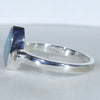 Queensland Solid Boulder Opal and Diamond Silver Ring - Size 6 Code RM30