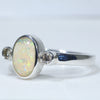 Sterling Silver - Solid Boulder Opal - Natural Diamonds