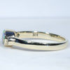 Natural Australian Crystal Opal and Diamond Gold Ring - Size 6.75 US Code - EM04