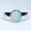 Natural Australian Boulder Opal Silver Ring