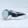 Easy Wear Silver Opal Ring Design - Thick Band