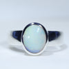 Natural Australian Boulder Opal Silver Ring