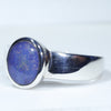 Easy Wear Silver Opal Ring Design - Thick Band