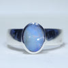 Natural Australian Boulder Opal Silver Ring