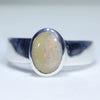 Natural Australian Boulder Opal Silver Ring