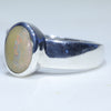 Easy Wear Silver Opal Ring Design - Thick Silver Band