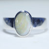 Natural Australian Boulder Opal Silver Ring