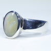 Easy Wear Silver Opal Ring Design - Thick Silver Band
