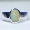 Natural Australian Boulder Opal Silver Ring