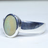 Easy Wear Silver Opal Ring Design - Thick Silver Band