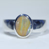 Natural Australian Boulder Opal Silver Ring