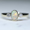 Gorgeous Lightning Ridge Solid Opal Gold and Diamond Ring