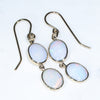 Elegant White Opal Gold Drop Earrings