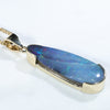 Gold Opal Pendant Side View