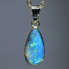 Natural Australian Boulder Opal 18k Gold Pednat