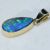 Gold opal Pendant Side View