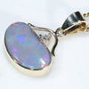 9k Gold - Solid Black Opal - Natural Diamond