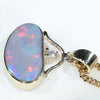 Gold Opal Pendant Side View