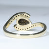 Natural Australian Solid Boulder Opal and Diamond Gold Ring Size - 7.25 US Code  EM09