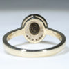 Australian Solid Boulder Opal and Diamond Gold Ring - Size 6.25 US Code EM14