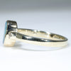 Natural Solid Australian Boulder Opal and Diamond Gold Ring - Size 7 US Code - EM11