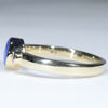 Natural Solid Australian Boulder Opal and Diamond Gold Ring - Size 5.75  US Code - EM33