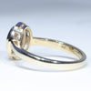 Australian Solid Boulder Opal and Diamond Gold Ring - Size 7 US Code EM21