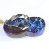 Australian Boulder Opal Matrix and Diamond Gold Pendant (22mm x 11mm) Code - ESP122