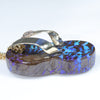 Australian Boulder Opal Matrix and Diamond Gold Pendant (22mm x 11mm) Code - ESP122