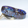 Australian Boulder Opal Matrix and Diamond Gold Pendant (22mm x 11mm) Code - ESP122