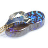 Australian Boulder Opal Matrix and Diamond Gold Pendant (22mm x 11mm) Code - ESP122