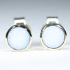 White Opal Gold Studs