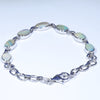 Australian Boulder Opal Silver Bracelet 14cm -18.5cm Code  SIV21