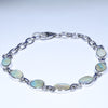 Natural Australian Boulder Opal Silver Bracelet