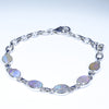 Natural Australian Boulder Opal Silver Bracelet