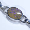 Australian Boulder Opal Silver Bracelet 15.5cm -18.5cm Code  SIV34