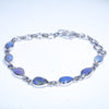 Natural Australian Boulder Opal Silver Bracelet