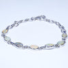 Natural Australian Boulder Opal Silver Bracelet