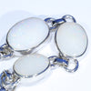 Coober Pedy White Opal Silver Bracelet 18cm - 20.5cm Code  SIV22