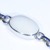 Coober Pedy White Opal Silver Bracelet 18cm - 20.5cm Code  SIV22