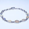 Natural Australian Boulder Opal Silver Bracelet