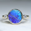 Opal Anniversary Gold and Diamond Ring 