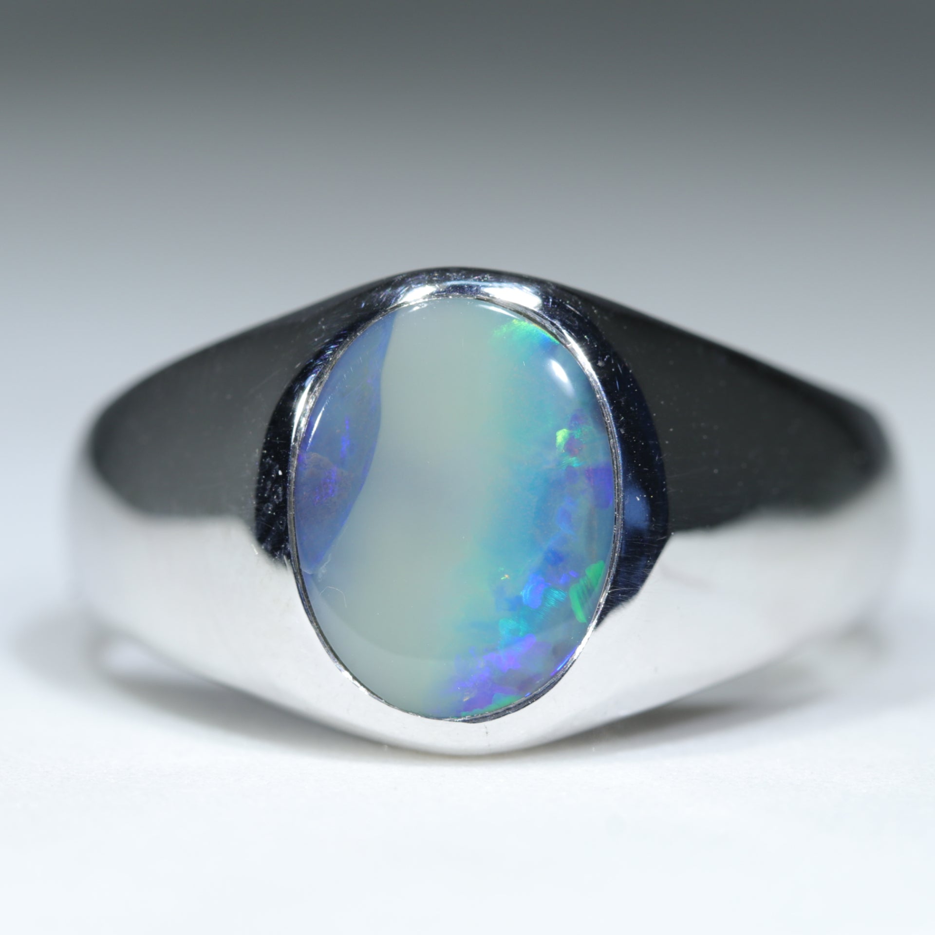 View from a Rainbow Australian Opal Ring | Opal Rings for Sale | NIXIN