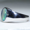 Easy Wear Silver Opal Men's Ring Design