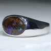 Easy Wear Silver Opal Men's Ring Design