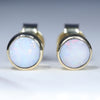 Coober Pedy White Opal 10K Gold Earrings (5 x 5mm) Code GE132